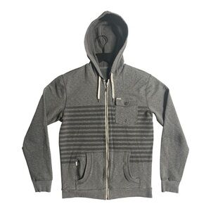 Men’s Vuori Gray Striped Full Zip Hoody